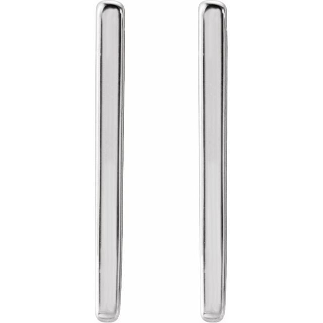 14K White Geometric Hinged 20mm Hoop Earrings