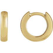 18K Yellow Hinged 12 mm Hoop Earrings