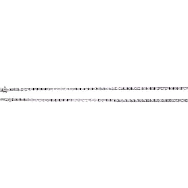 14K White 11 3/4 CTW Lab-Grown Diamond Line 16' Necklace