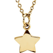 14K Yellow Tiny Posh® Star 16-18' Necklace