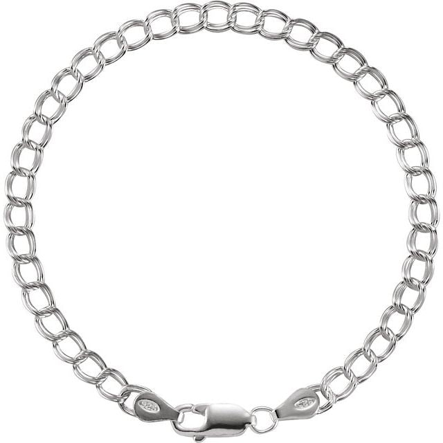 Sterling Silver 4 mm Curb 7' Chain