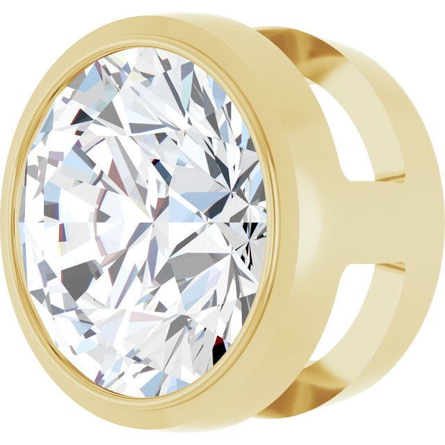 14K Yellow 1 CT Lab-Grown Diamond Slide Pendant