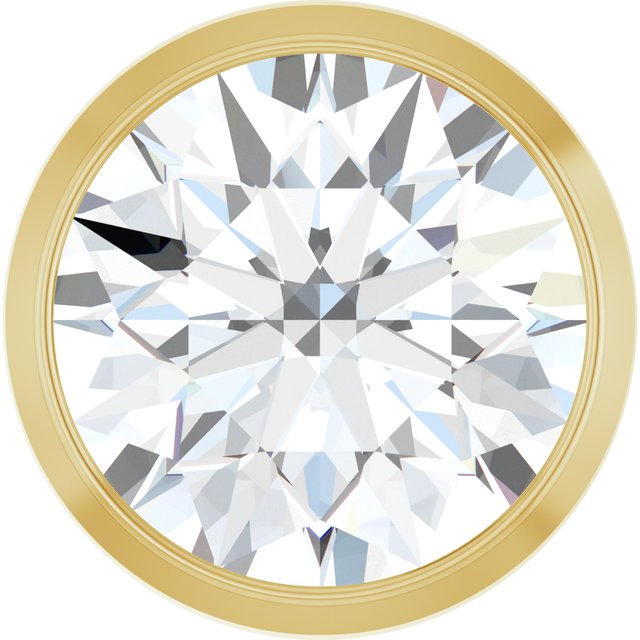 14K Yellow 1 CT Lab-Grown Diamond Slide Pendant