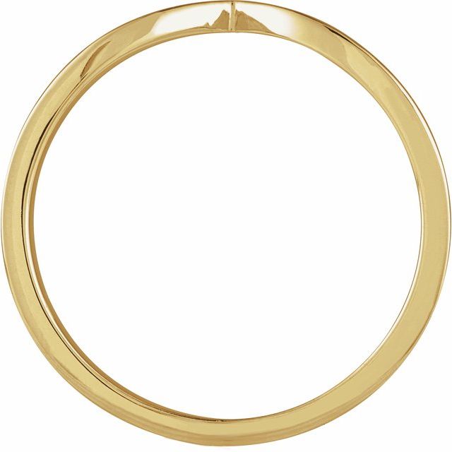 14K Yellow V Ring