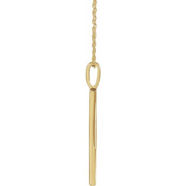 14K Yellow .02 CTW Natural Diamond Love 18' Necklace