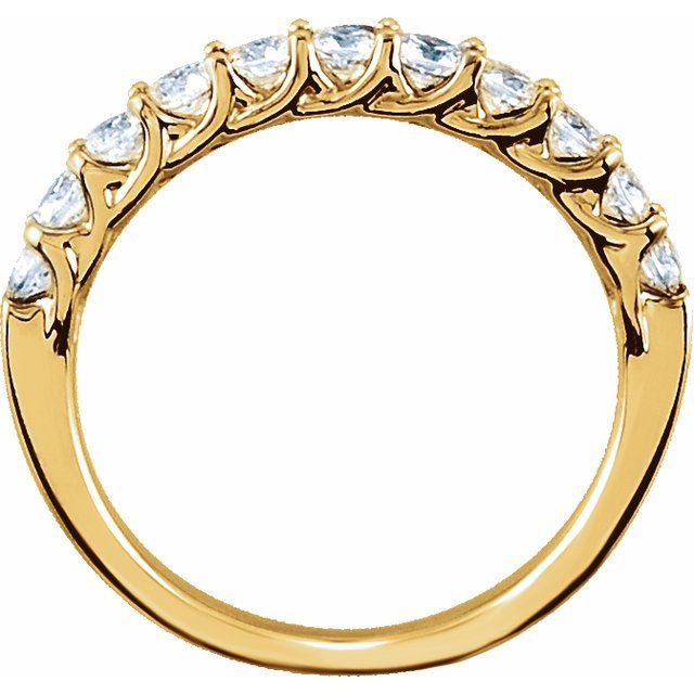 14K Yellow 5/8 CTW Natural Diamond Matching Band