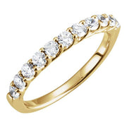 14K Yellow 5/8 CTW Natural Diamond Matching Band