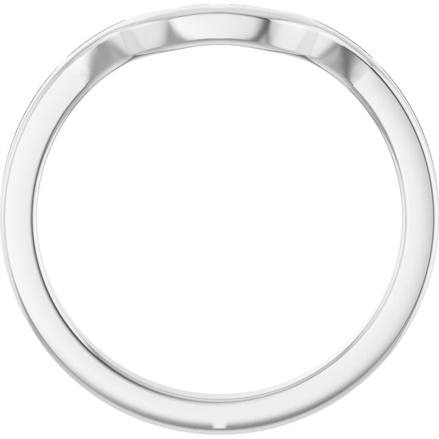 14K White Matching Band