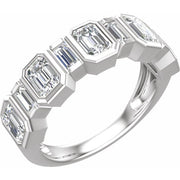 14K White 1 1/2 CTW Lab-Grown Diamond Anniversary Band