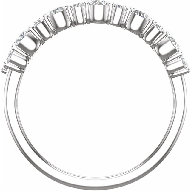 14K White 1 1/6 CTW Lab-Grown Diamond Anniversary Band