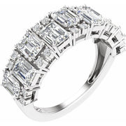 14K White 3 CTW Lab-Grown Diamond Anniversary Band