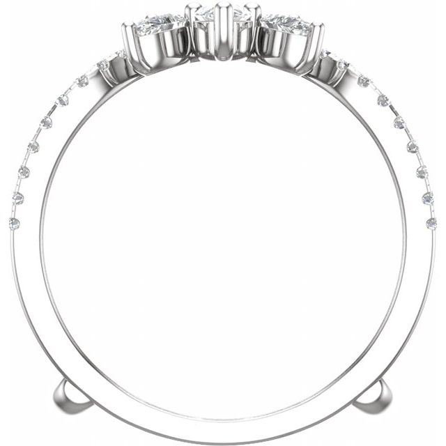 14K White 1 1/8 CTW Lab-Grown Diamond Ring Guard