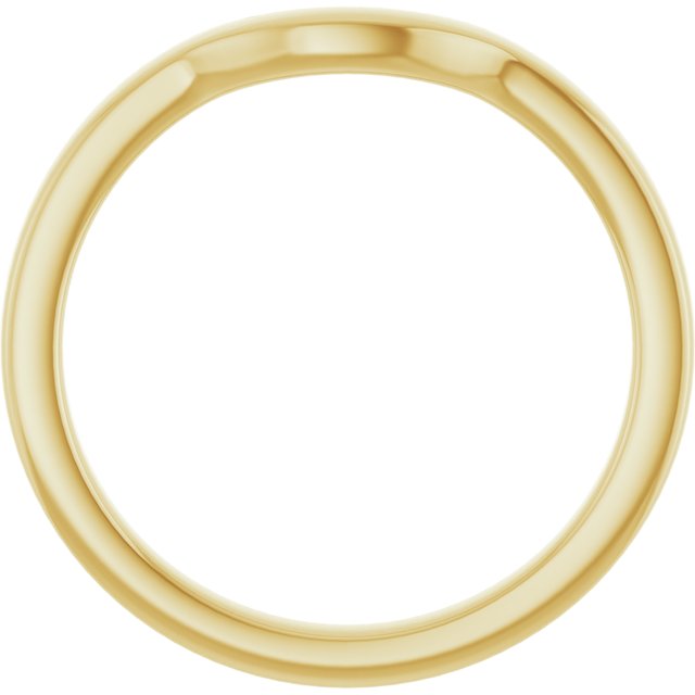 14K Yellow Band for 8x6 mm Oval Ring
