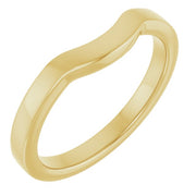 14K Yellow Band for 8x6 mm Oval Ring