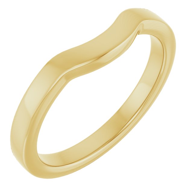 14K Yellow Band for 8x6 mm Oval Ring