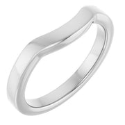 14K White Band for 9 mm Round Ring