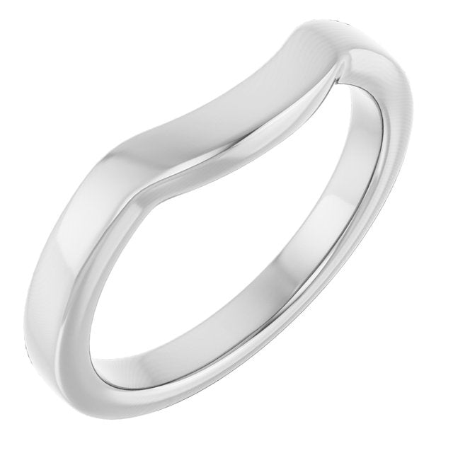 14K White Band for 9 mm Round Ring