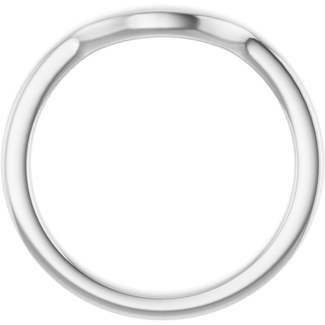 14K White Band for 9 mm Round Ring