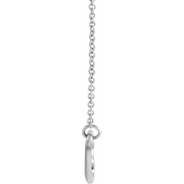 Sterling Silver Adjustable Heart 16-18' Necklace