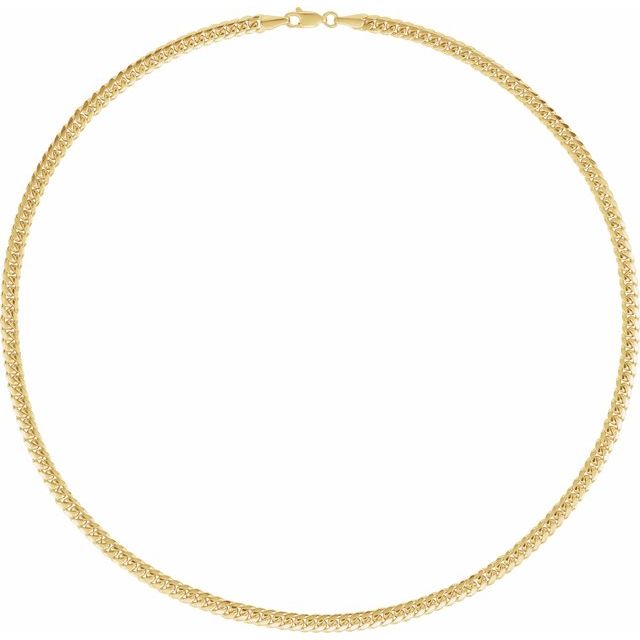 14K Yellow 4.35 mm Miami Cuban Curb 24' Chain