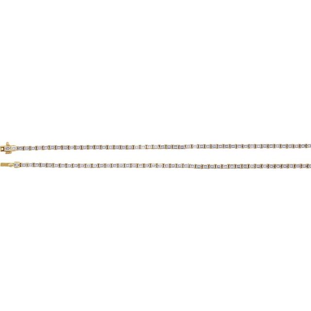 14K Yellow 11 3/4 CTW Lab-Grown Diamond Line 16' Necklace