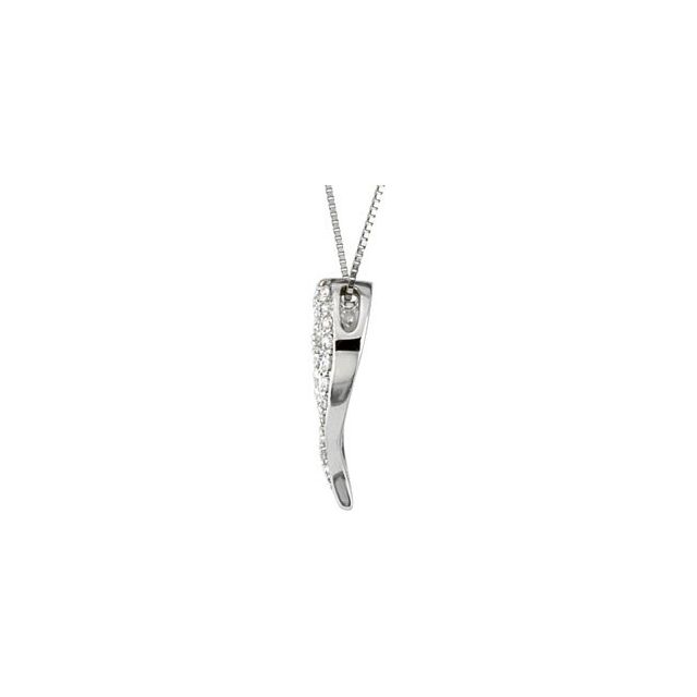 14K White 1/4 CTW Natural Diamond Heart 18' Necklace