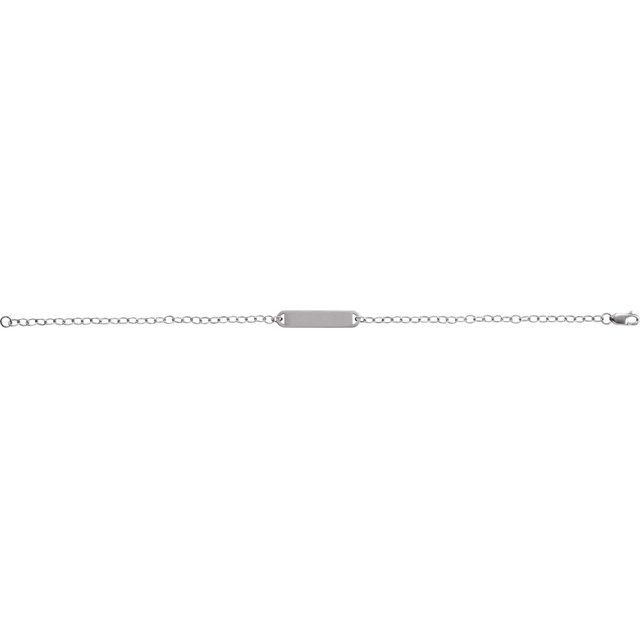 Sterling Silver Engravable Bar 7' Bracelet