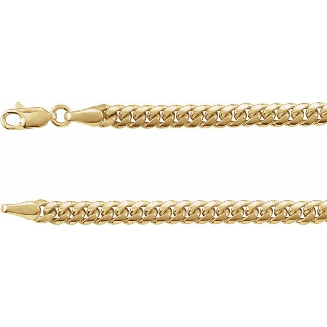 14K Yellow 4.35 mm Miami Cuban Curb 8' Chain