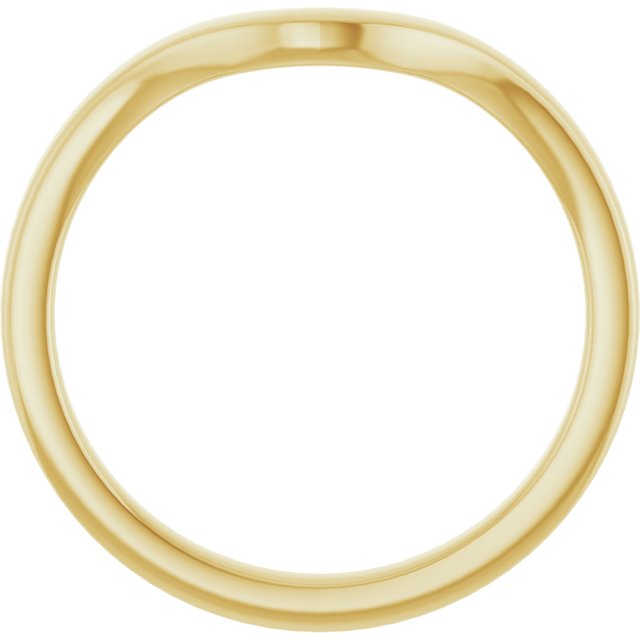 14K Yellow Band for 9 x 7 mm Oval Ring