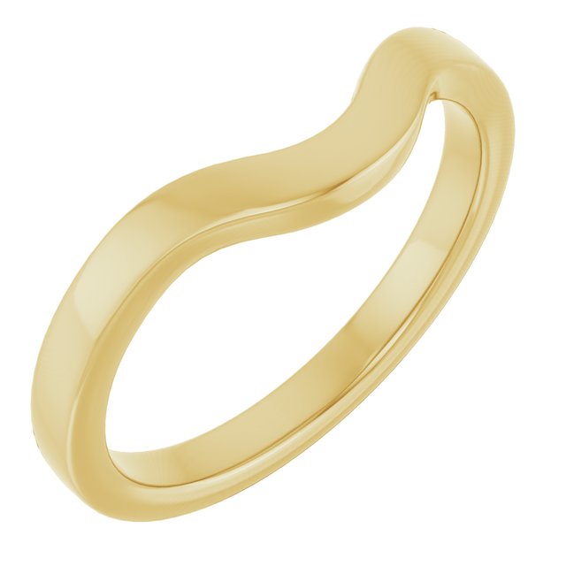 14K Yellow Band for 9 x 7 mm Oval Ring