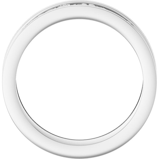 14K White Sculptural Band