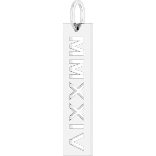 Sterling Silver 2024 Year Roman Numeral Pendant