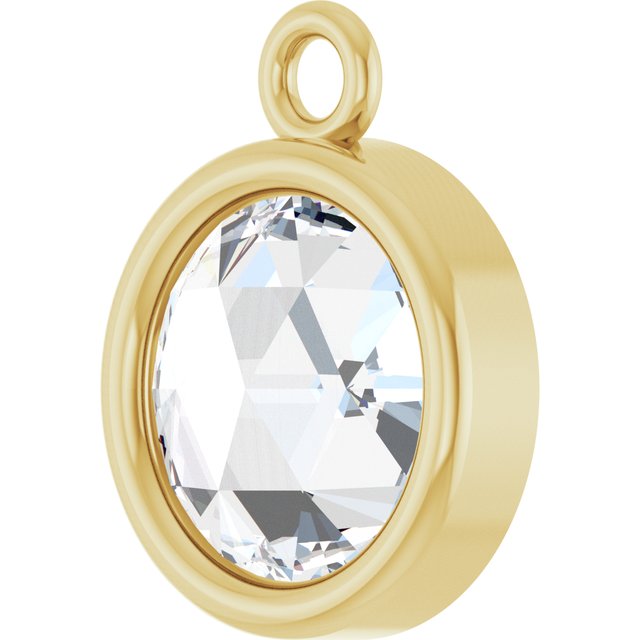 14k Yellow 1/2 Ct Rose-cut Natural Diamond Dangle