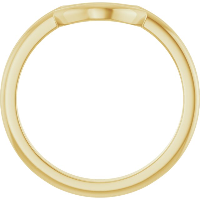 14K Yellow Contour Band