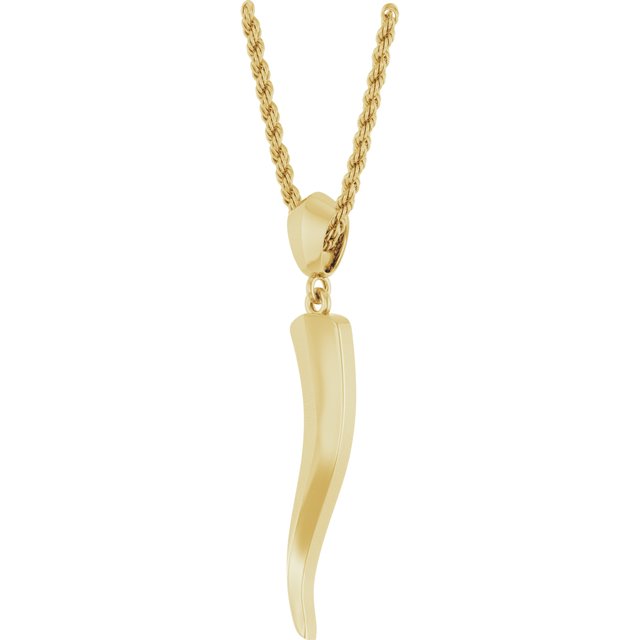 14K Yellow Italian Horn 20' Necklace