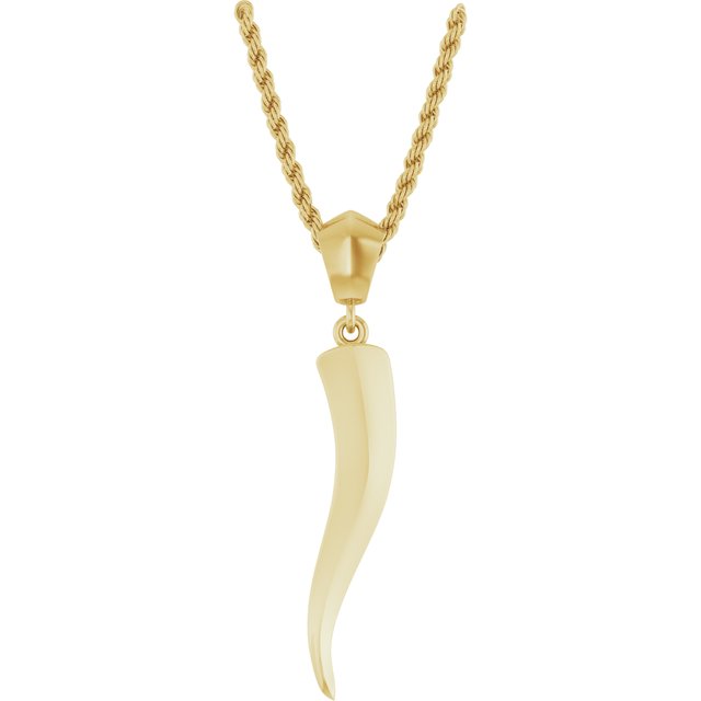 14K Yellow Italian Horn 20' Necklace