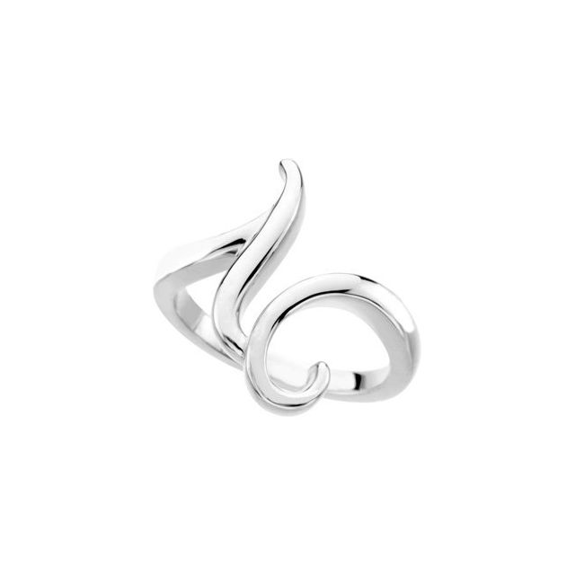 14K White Freeform Ring