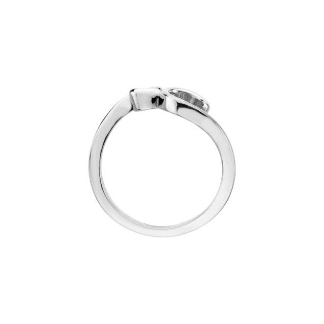14K White Freeform Ring