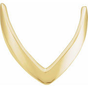 14K Yellow V Ring
