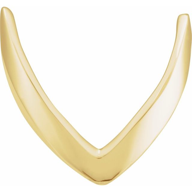 14K Yellow V Ring