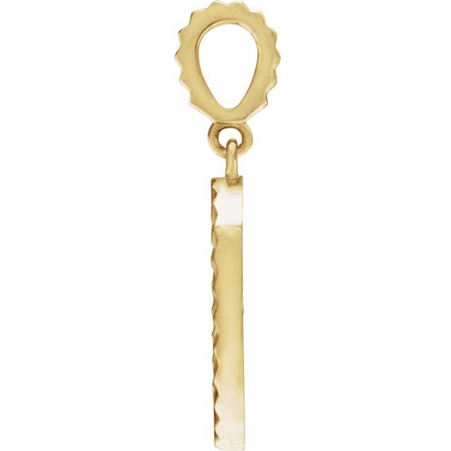 14K Yellow Angel Wing Coin Pendant