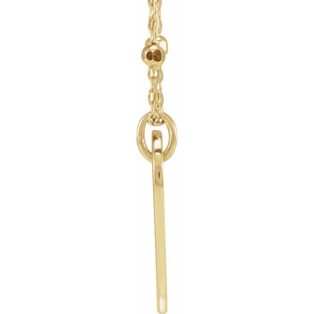 14K Yellow Engravable Heart 16' Necklace