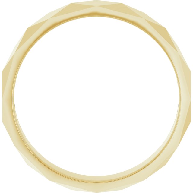 14K Yellow 4.5 mm Diamond Pattern Band Size 7