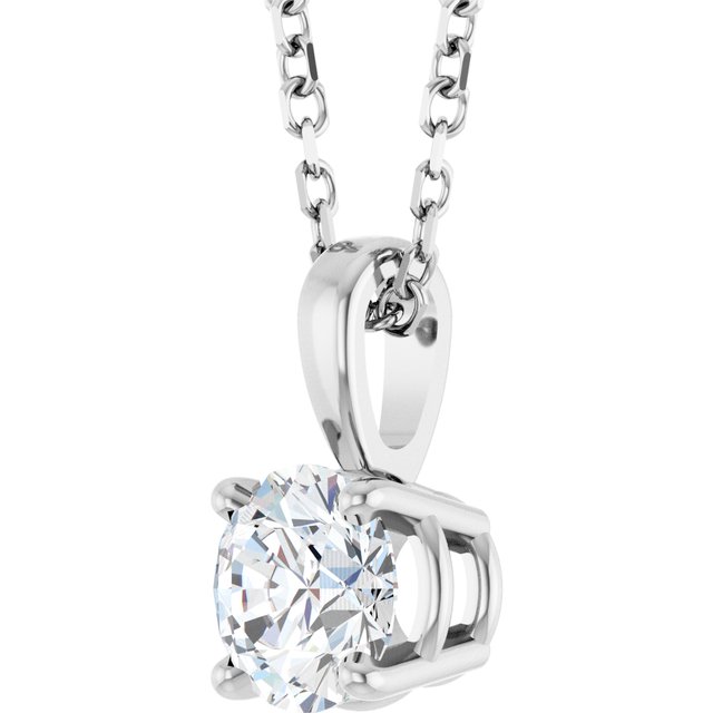 14K White 1/2 CTW Natural Diamond 18' Necklace