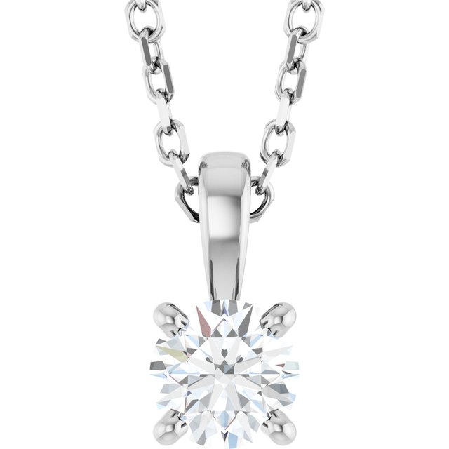 14K White 1/4 CTW Natural Diamond 18' Necklace