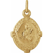 14K Yellow 12x9 mm Scapular Medal