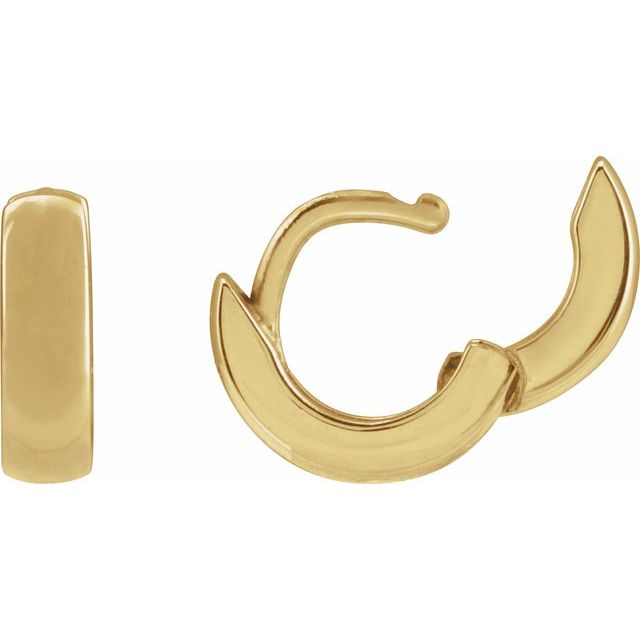 14K Yellow 8 mm Hoop Earrings