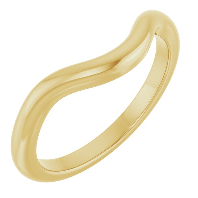 18K Yellow Band for 9.4 mm Round Ring