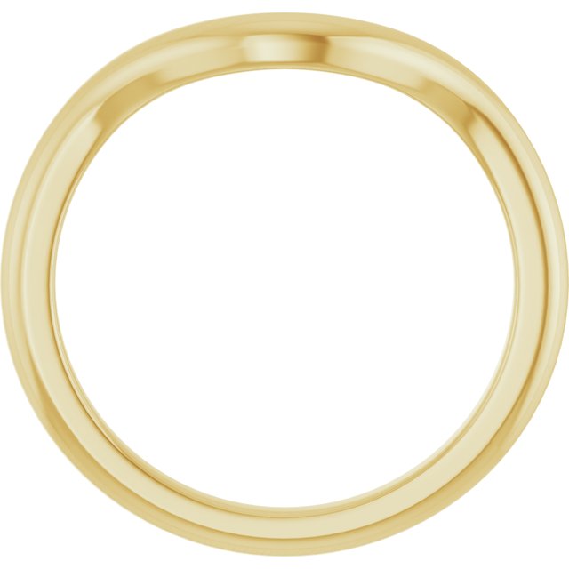 18K Yellow Band for 9.4 mm Round Ring