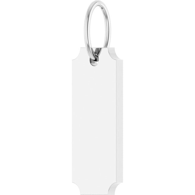 Sterling Silver Engravable Dog Tag Pendant